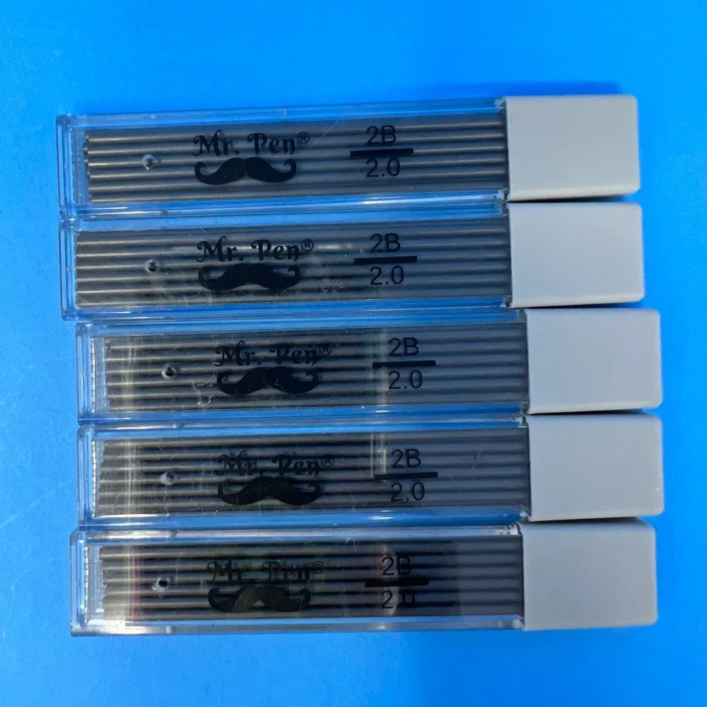 Mr Pen Mechanical Pencil Lead Refills 2.0mm 2B 5 Packs Drawing Writing‎ Tool